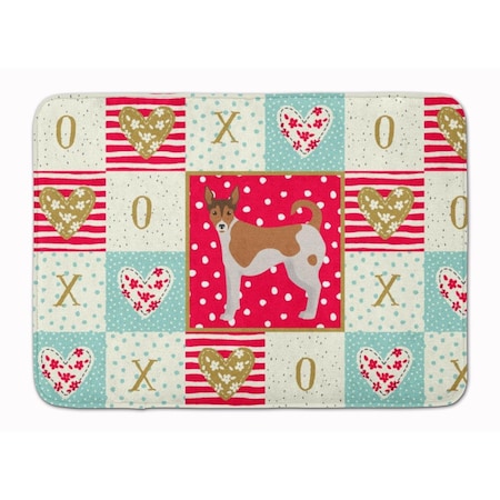 Carolines Treasures 19 x 27 in. Tenterfield Terrier Love Machine Washable Memory Foam Mat CK5896RUG